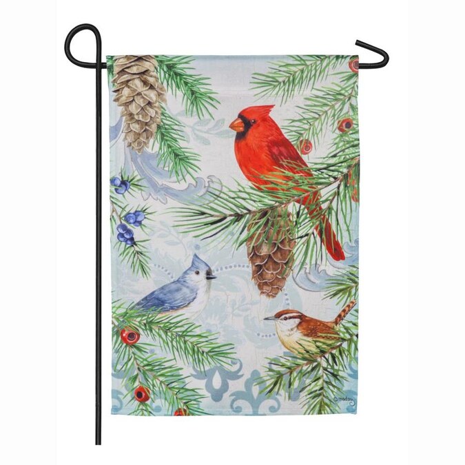 "Winter Pines" Printed Seasonal Garden Flag; Polyester
