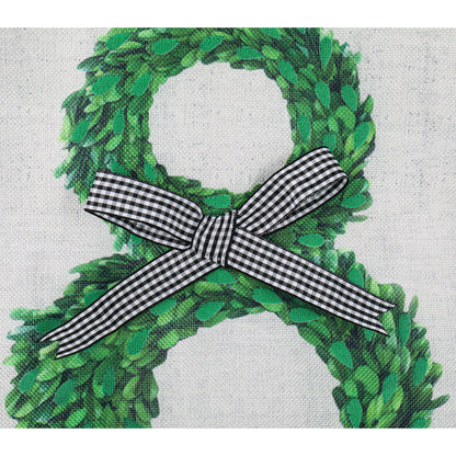 Boxwood Bunny Printed Burlap Garden Flag; Polyester 12.5"x18"