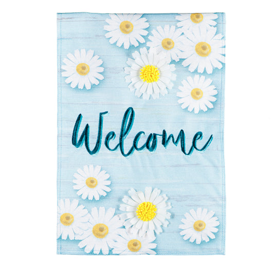 Farmhouse Daisy Welcome Garden Flag