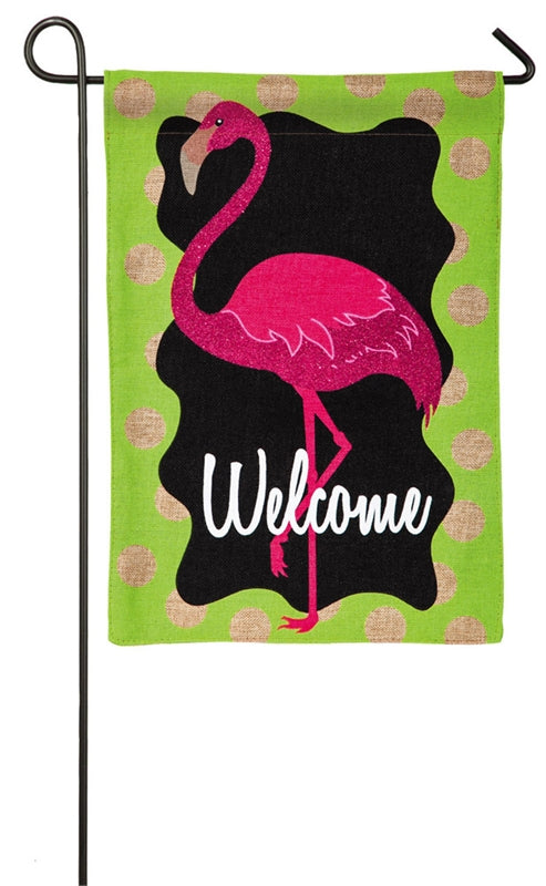 Flamingo Welcome Garden Flag