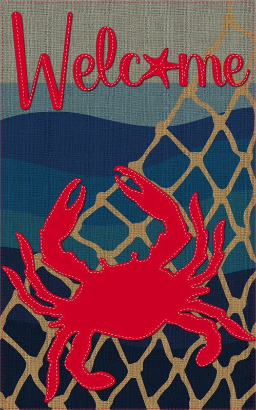 Coastal Red Crab Garden Flag