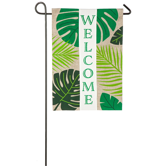 Welcome Palms Garden Flag