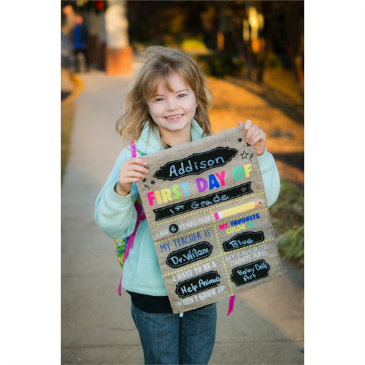 First Day of School Fill-In Garden Flag