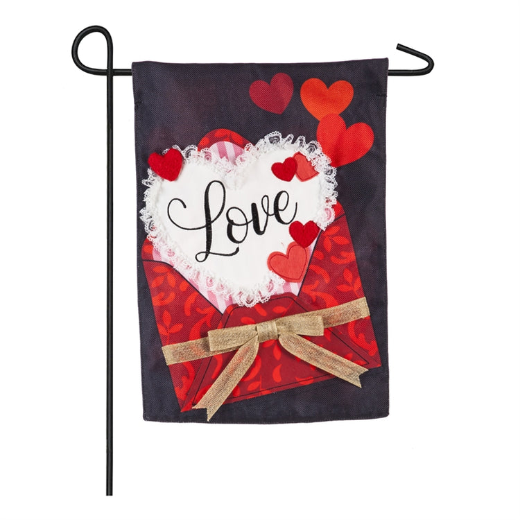 Love Letter Burlap Seasonal Garden Flag; Polyester