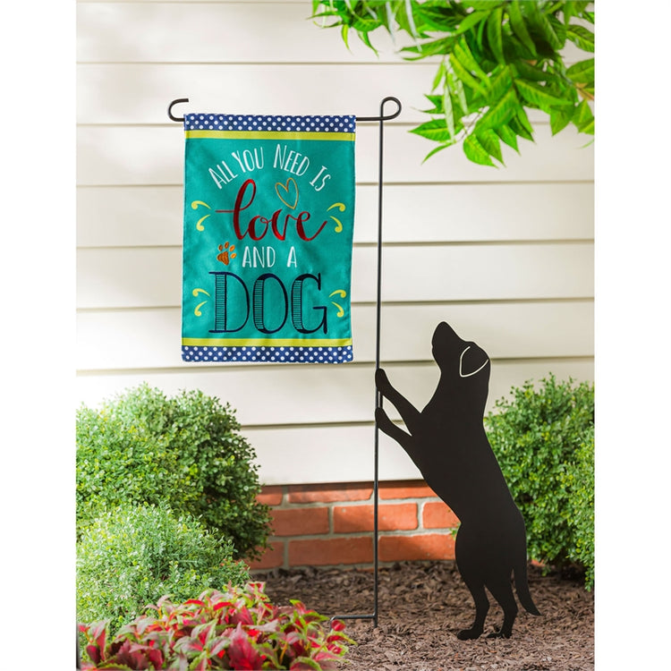 All You Need is Love & a Dog Seasonal Garden Flag