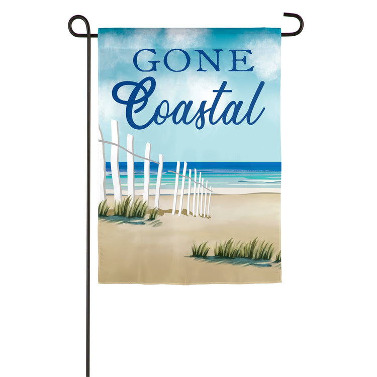 Gone Coastal Garden Flag