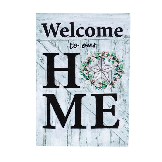 Country Star Home Printed Garden Flag; Polyester Burlap 12.5"x18"