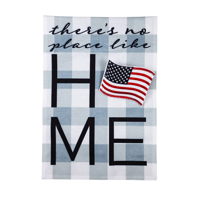 No Place Like Home Interchangeable Garden Flag; Polyester Burlap
