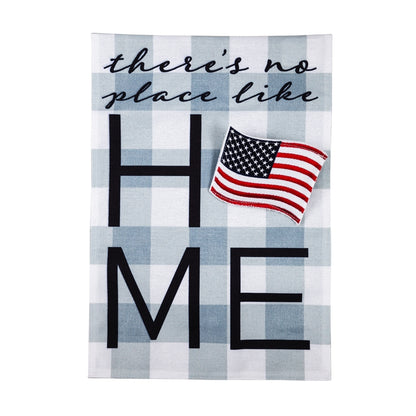 No Place Like Home Interchangeable Garden Flag; Polyester Burlap