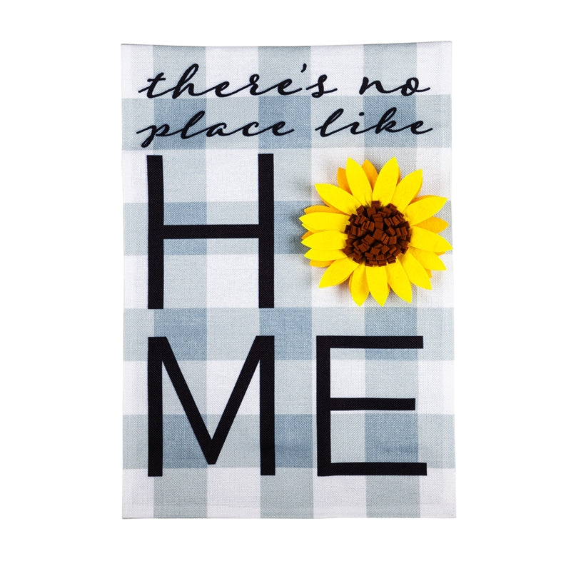 No Place Like Home Interchangeable Garden Flag; Polyester Burlap