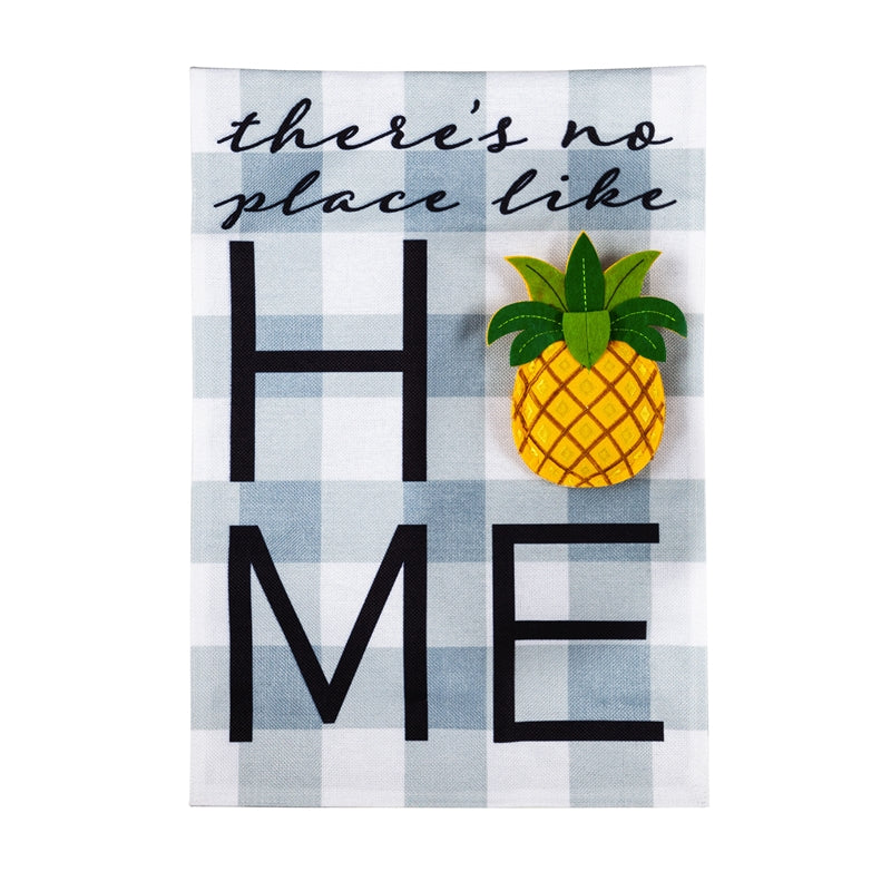 No Place Like Home Interchangeable Garden Flag; Polyester Burlap