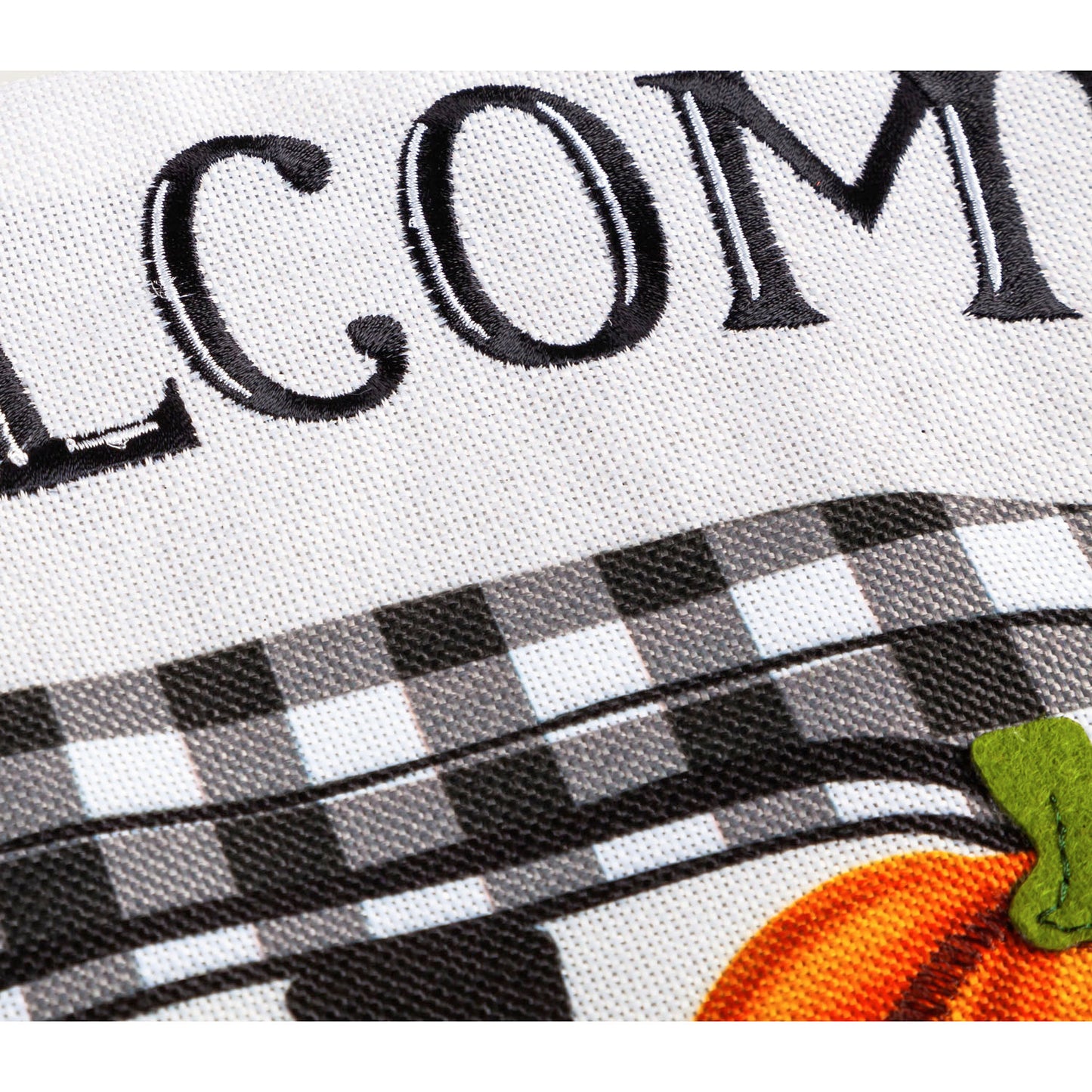 Pumpkin Plaid Truck Garden Flag