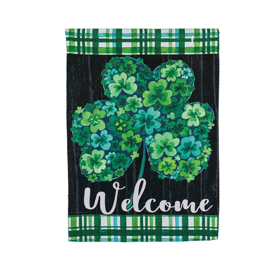 Shamrock Flowers Garden Flag