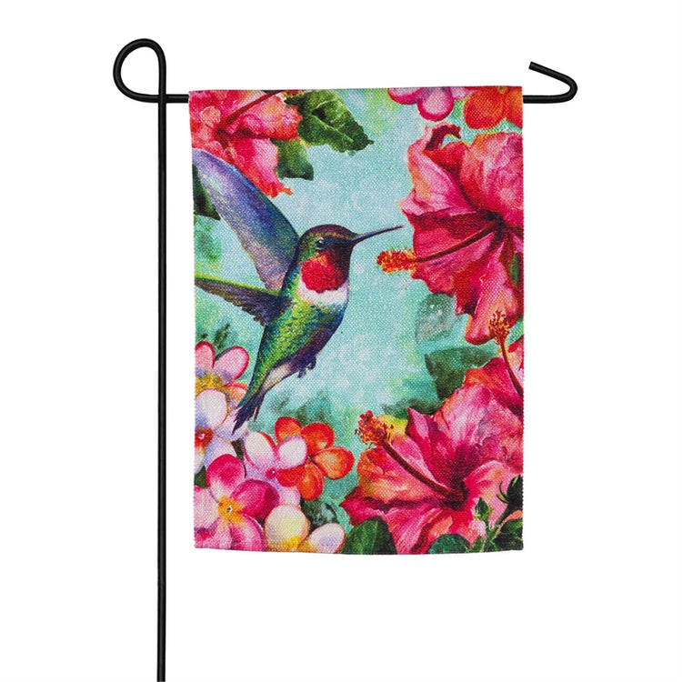 Hummingbird & Hibiscus Garden Flag