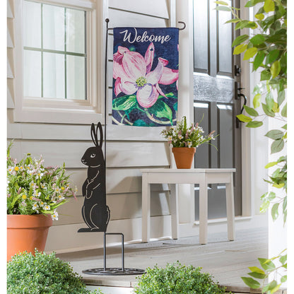 Dogwood Blossoms Printed Textured Suede Garden Flag; Polyester 12.5"x18"