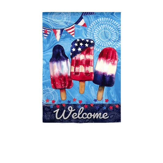 Patriotic Popsicles Garden Flag