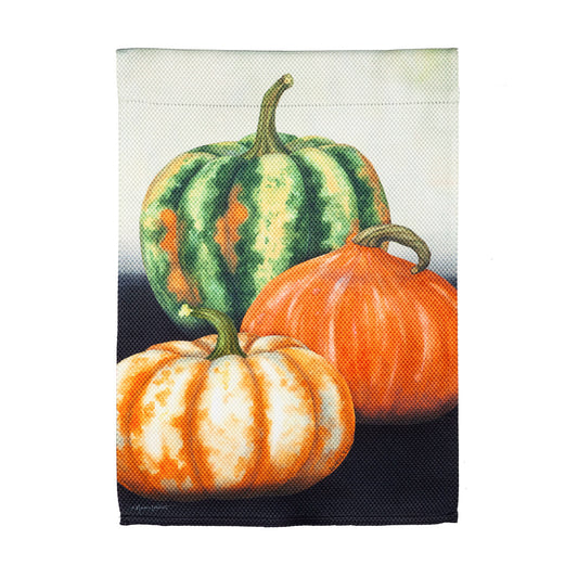 Still Life Gourds Printed Textured Suede Garden Flag; Polyester 12.5"x18"