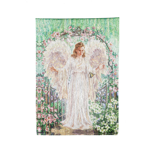 Butterfly Angel Glistening Garden Flag