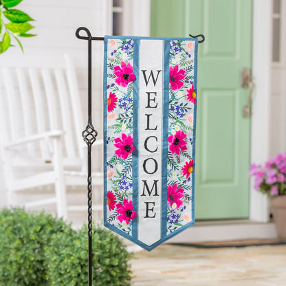 Wildflowers Printed Everlasting Impressions Garden Flag; Polyester-Linen Blend