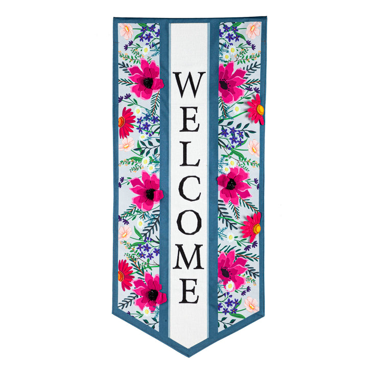 Wildflowers Printed Everlasting Impressions Garden Flag; Polyester-Linen Blend 12.5"x28"