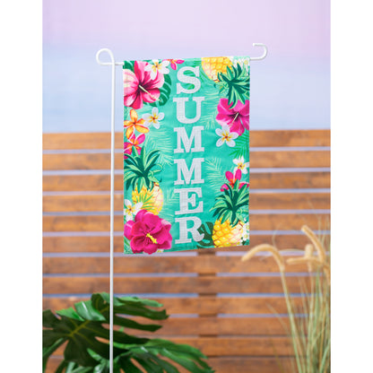 Stacked Tropical Summer Garden Flag