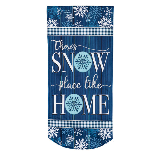Snow Place Like Home Printed Everlasting Impressions Garden Flag; Polyester-Linen Blend 12.5"x28"