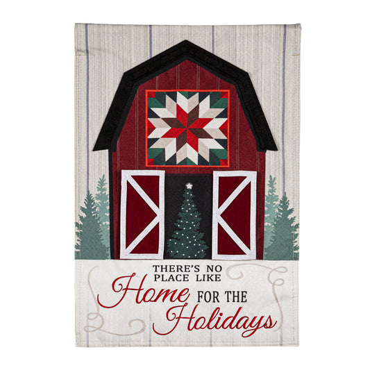 Holiday Barn Garden Flag; Linen Textured Polyester 12.5"x18"