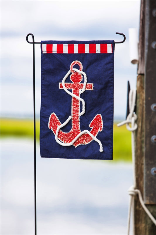 Nautical Anchor Garden Flag