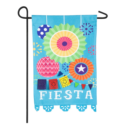 Fiesta Seasonal Garden Flag; Linen Textured Polyester