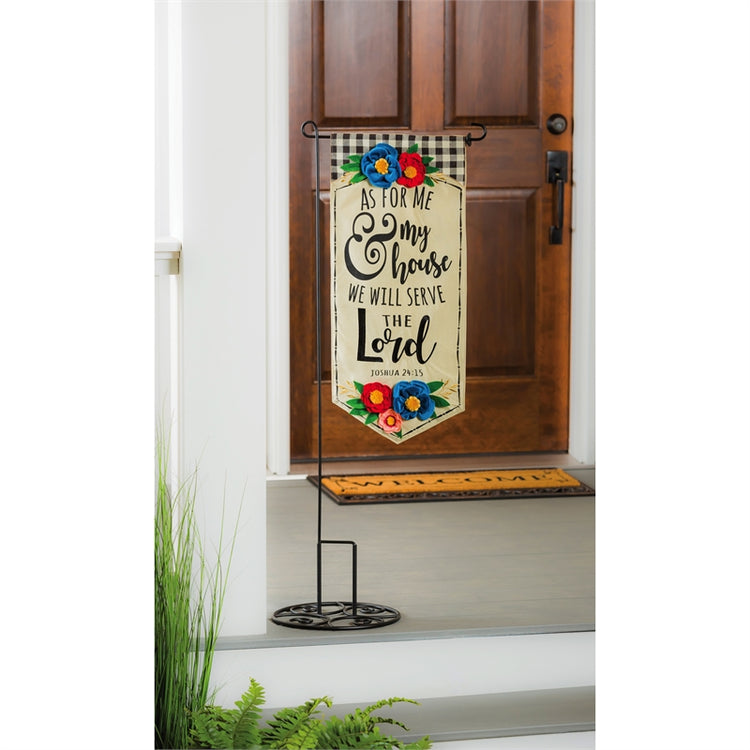 Me and My House Printed Everlasting Impressions Garden Flag; Polyester-Linen Blend 12.5"x28"