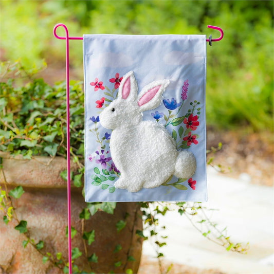 Fuzzy Bunny Garden Flag