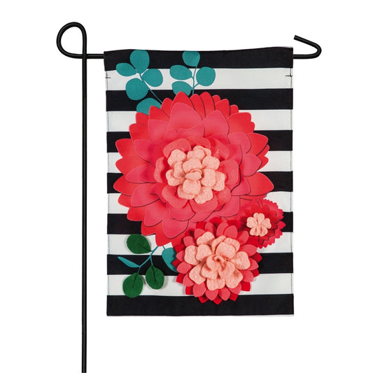 Stripes & Flowers Seasonal Garden Flag