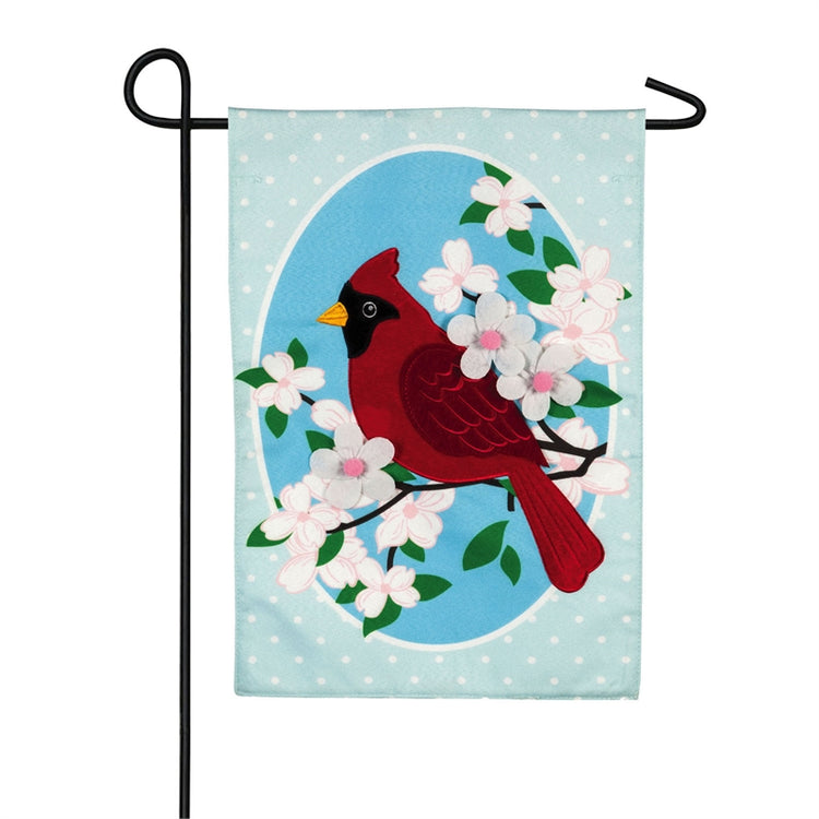 Cardinal Dot & Dogwoods Garden Flag