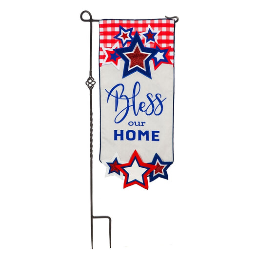 Americana Bless Our Home Everlasting Impressions Garden Flag