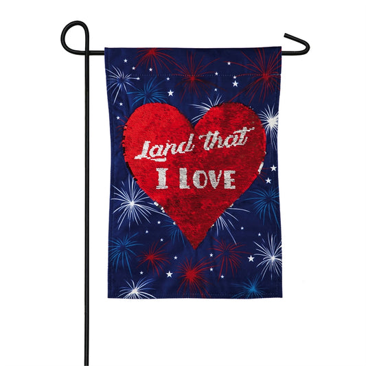 Land That I Love Patriotic Garden Flag