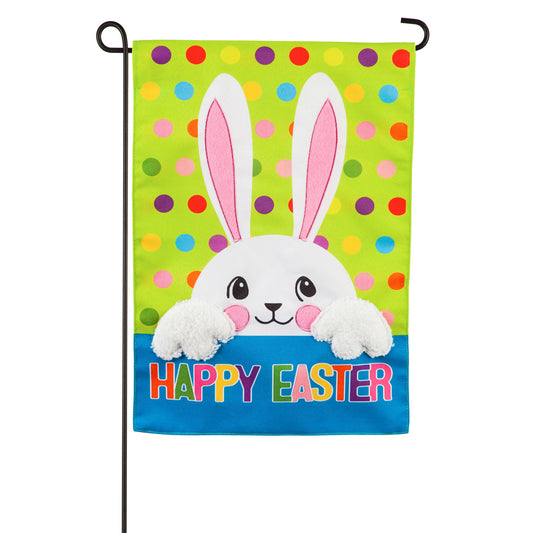 Polka Dot Easter Bunny Garden Flag