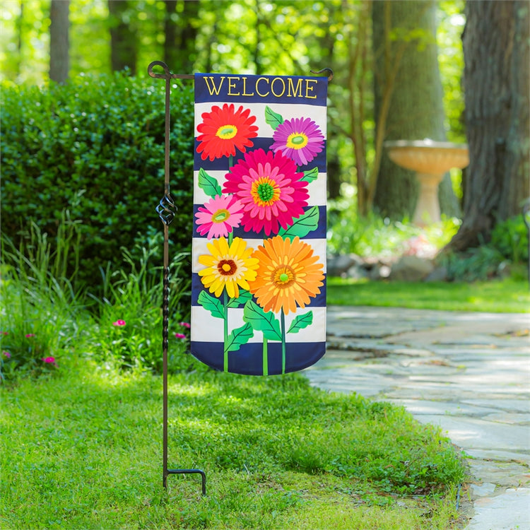 Gerbera Daisy Stripe Everlasting Impressions Garden Flag