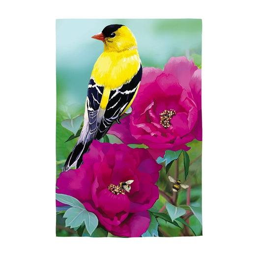 Finch Floral Garden Flag