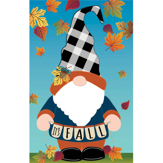 Fall Gnome Garden Flag