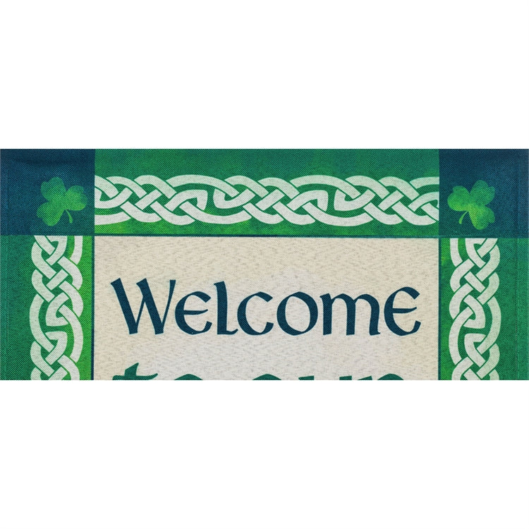 Welcome to Our Irish Home House Flag