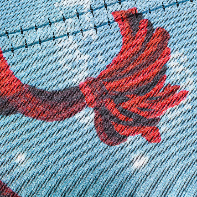Gnome with a Christmas Wreath Lustre Garden Flag; Linen Textured Polyester 12.5"x18"