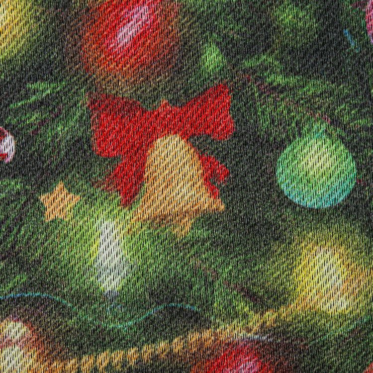 Santa's Sleigh on Christmas Lustre Garden Flag; Linen Textured Polyester 12.5"x18"
