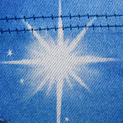 Holy Night Nativity Lustre Garden Flag; Linen Textured Polyester 12.5"x18"