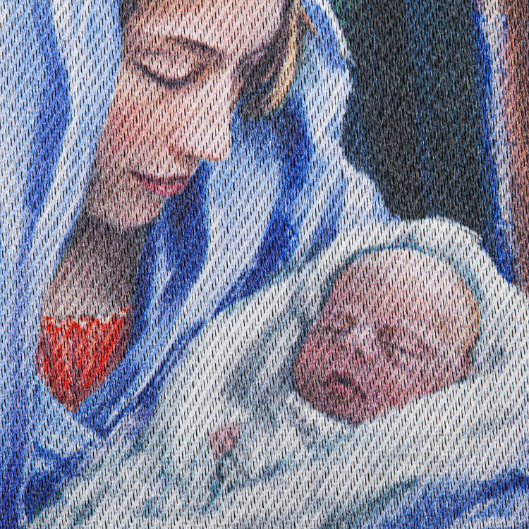 Holy Night Nativity Lustre Garden Flag; Linen Textured Polyester 12.5"x18"