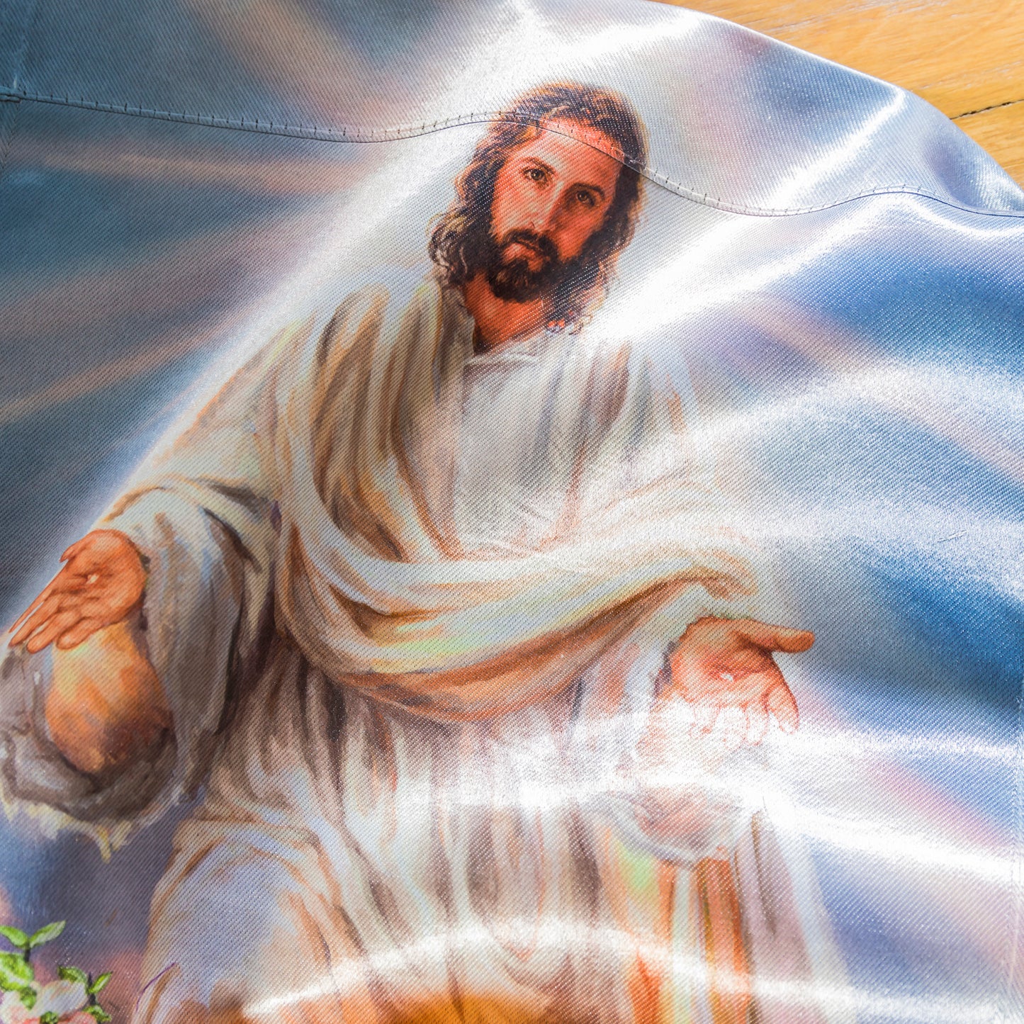 The Resurrection Lustre Garden Flag