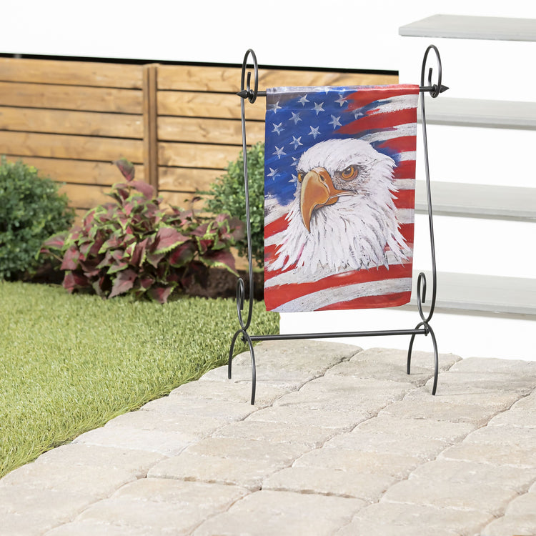 American Eagle Flag Lustre Garden Flag
