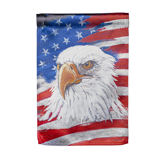 American Eagle Flag Lustre Garden Flag