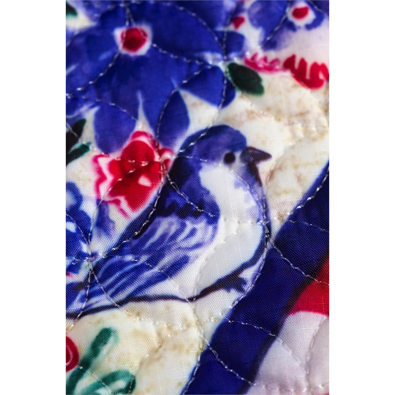 Patriotic Birdhouse Wreath Quilted Garden Flag