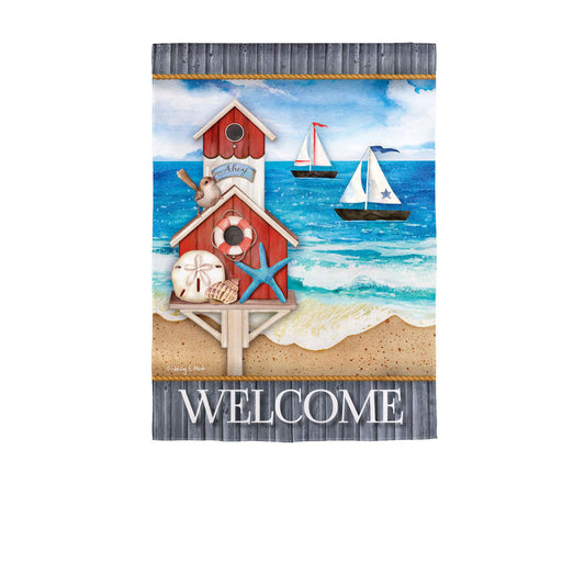 Seaside Welcome Garden Flag