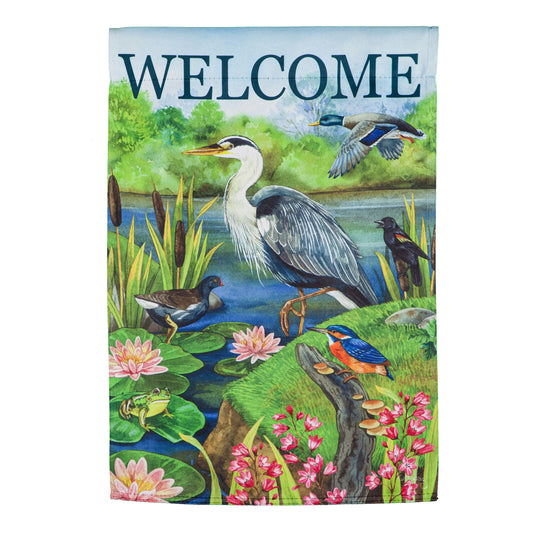 Summer Lake Welcome Garden Flag